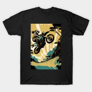 Dirt bike big stunt on mars T-Shirt